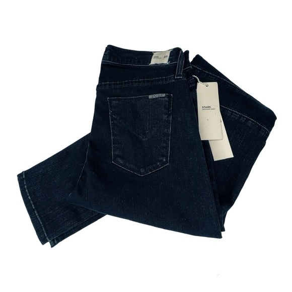 Hudson Jeans Stark Moto Pant Skinny Blue Wild Dark Wash Blue Size 27 (4) New NWT - Picture 11 of 12